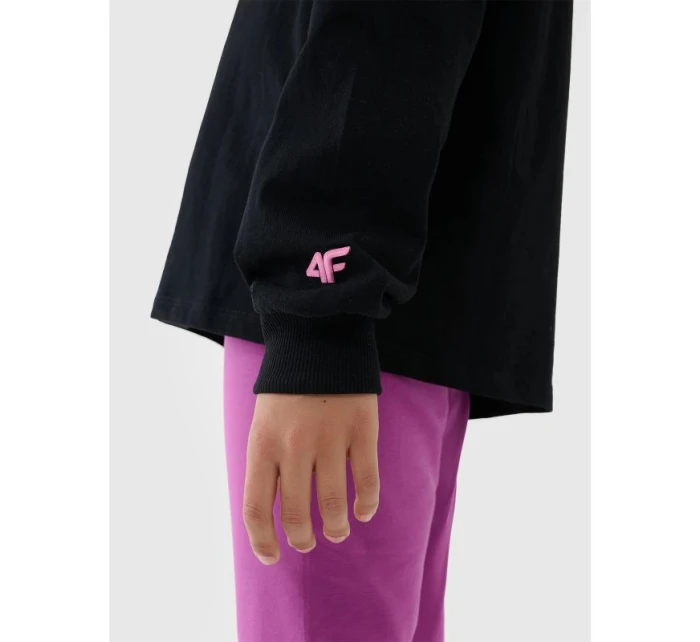 Dívčí oversize hladký rukáv s dlouhým rukávem model 21435569 - 4F Dívčí oversize hladký rukáv s dlouhým rukávem model 21435569 - 4F