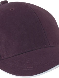 K-up KP 011 6 Panelová sandwich kšiltovka "Orlando" 20.0011 burgundy/white