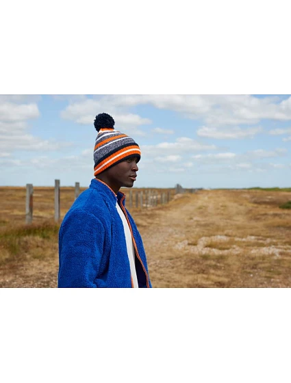 B Pletená čepice s pruhy 53. french red/white model 22442557 - Beechfield B Pletená čepice s pruhy 53. french red/white model 22442557 - Beechfield
