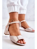 Kožené Sandály Na Vysokém Podpatku Béžová Lorisa Kožené Sandály Na Vysokém Podpatku Béžová Lorisa