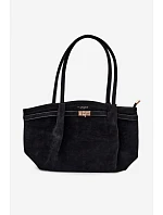 Shopper kabelka z eko semiše Černá Elleea