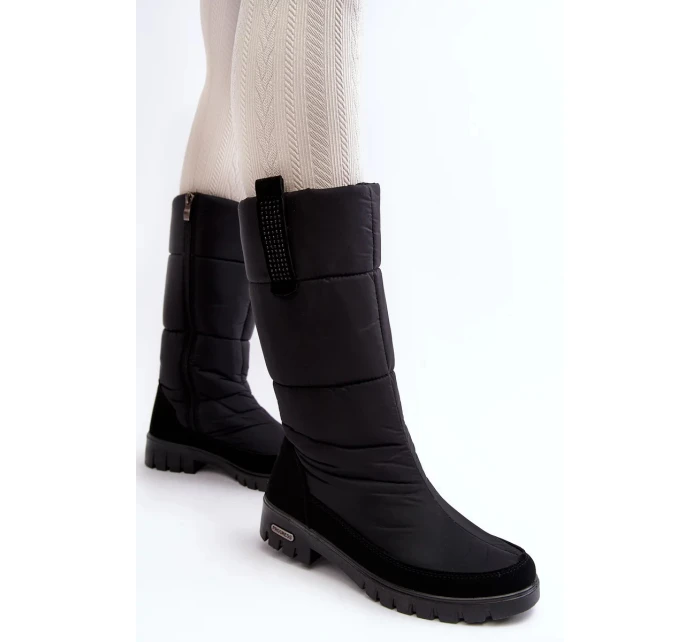 Dámské zateplené boty do sněhu Progress Black Dámské zateplené boty do sněhu Progress Black