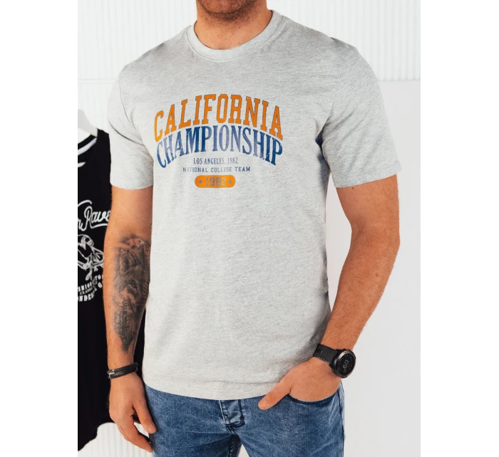 Pánské šedé tričko s potiskem Dstreet RX5388