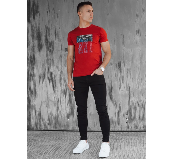 Pánské červené tričko FashionStreet RX5559