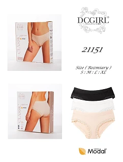 Kalhotky DC Girl 21151 A'2, balení, velikosti S–XL
