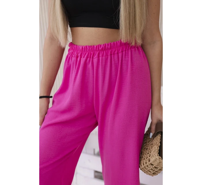 Kalhoty se širokými nohavicemi růžový Kalhoty se širokými nohavicemi růžový
