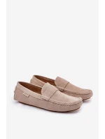 Semišové Pánské Mokasíny Big Star RR174050 Béžové
