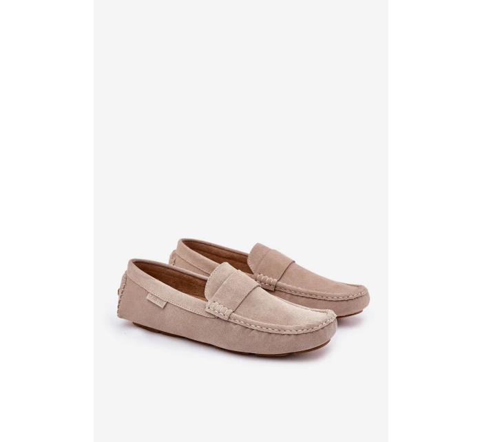 Semišové Pánské Mokasíny Big Star RR174050 Béžové