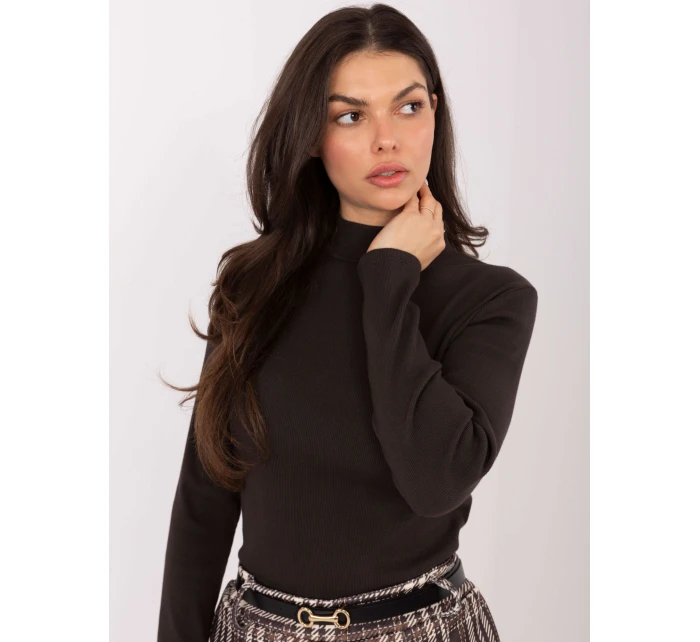 Bluzka BZ ciemny brązowy model 21776327 - FPrice Bluzka BZ ciemny brązowy model 21776327 - FPrice