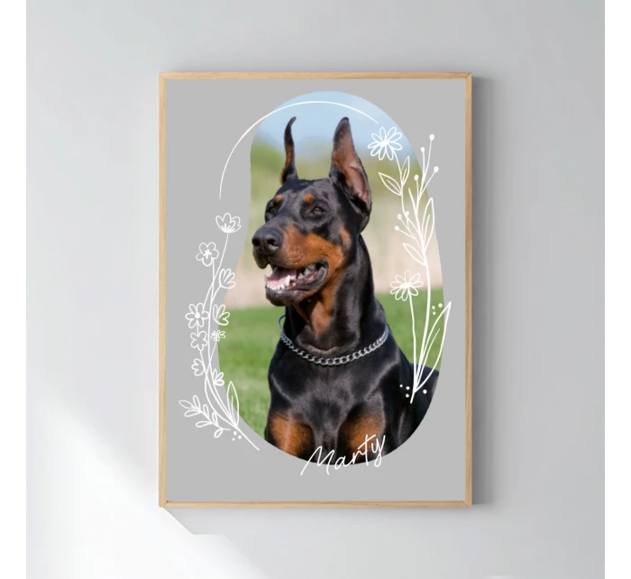 Plakát v rámu - 50x70- květinové ohraničení Plakát v rámu - 50x70- květinové ohraničení