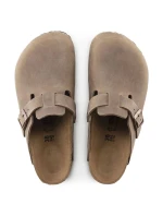 žabky Boston Brown z kůže úzké úzké model 21735776 - Birkenstock