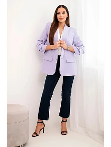 Sako s klopami elegantní světle fialové