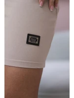 Šaty s vázaným výstřihem béžový