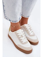 Dámské tenisky z eko kůže Big Star model 22069390 bílé - Big Star Shoes Dámské tenisky z eko kůže Big Star model 22069390 bílé - Big Star Shoes