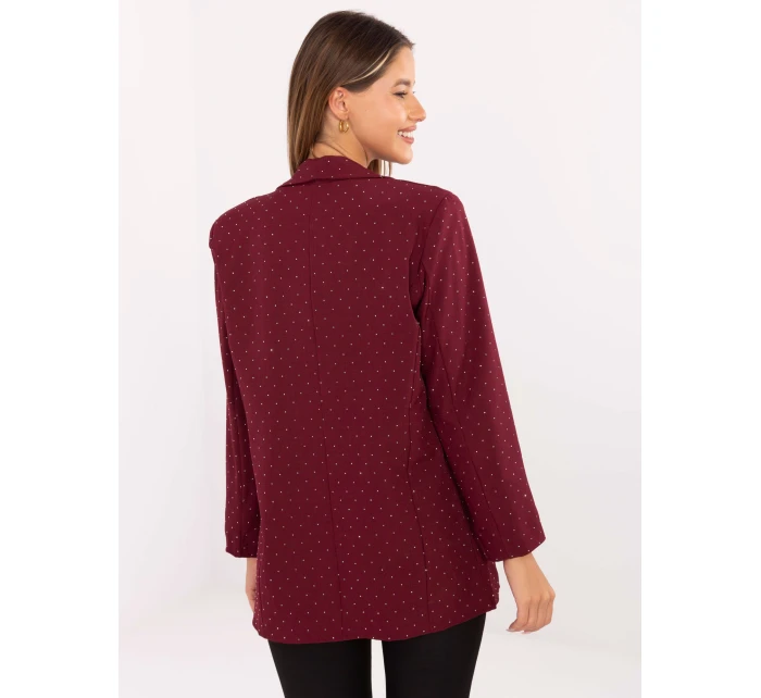 Marynarka IT MA model 21319937 bordowy - FPrice Marynarka IT MA model 21319937 bordowy - FPrice