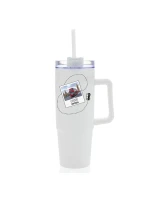 Vlastní text na cestovatelskou termosku s průhledným víčkem