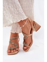 Sandály na podpatku model 212357 Step in style Sandály na podpatku model 212357 Step in style