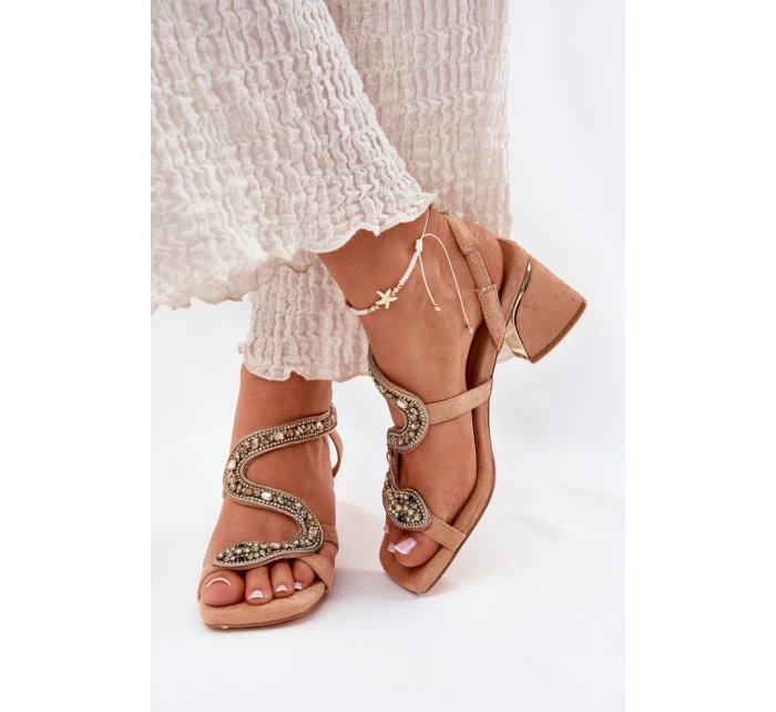 Sandály na podpatku model 212357 Step in style Sandály na podpatku model 212357 Step in style