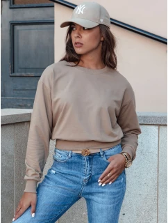 CASUALVIBE dámská klasická mikina světle hnědá FashionStreet BY1302