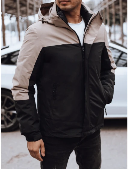 Pánská zimní bunda s kapucí černá FashionStreet TX4899 Pánská zimní bunda s kapucí černá FashionStreet TX4899