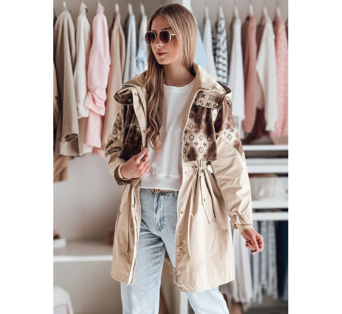 Dámská přechodná bunda parka FERIPARKA tmavě béžová FashionStreet TY4876