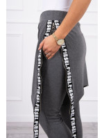 Kalhoty/oblek s nápisem selfie graphite
