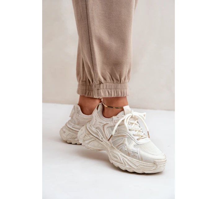 Dámské Tenisky S Na Platformě Béžové model 21680941 - Boto Dámské Tenisky S Na Platformě Béžové model 21680941 - Boto