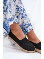 Dámské Espadrilky S Pletením model 21691973 Černé - VINCEZA