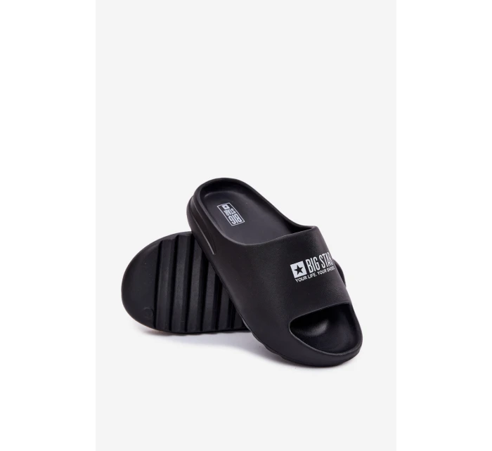 Pěnové Pantofle Pánské S Logem Big Star RR174A012 Černé Pěnové Pantofle Pánské S Logem Big Star RR174A012 Černé