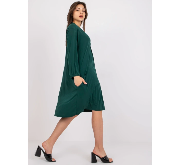 Dámské šaty Dress-EM-SK-604.10P-tmavě zelená Dámské šaty Dress-EM-SK-604.10P-tmavě zelená