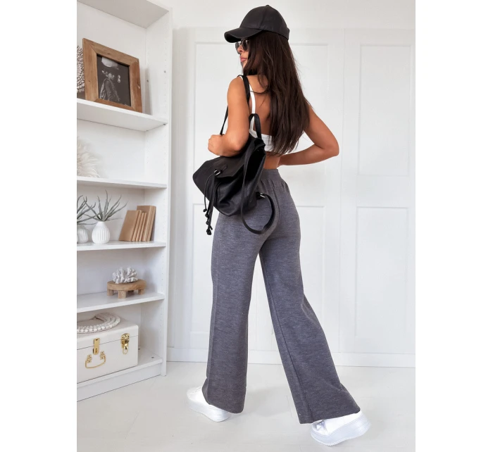 Dámské kalhoty se širokými nohavicemi antracit Dstreet model 21971154 - FashionStreet