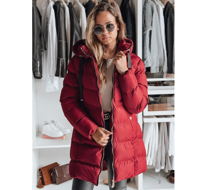 Dámská zimní bunda s kapucí GABRIELLE bordó FashionStreet TY4920