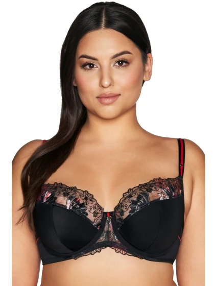 Polovyztužená dámská podprsenka semi soft model 20706061 Black - Ava Polovyztužená dámská podprsenka semi soft model 20706061 Black - Ava