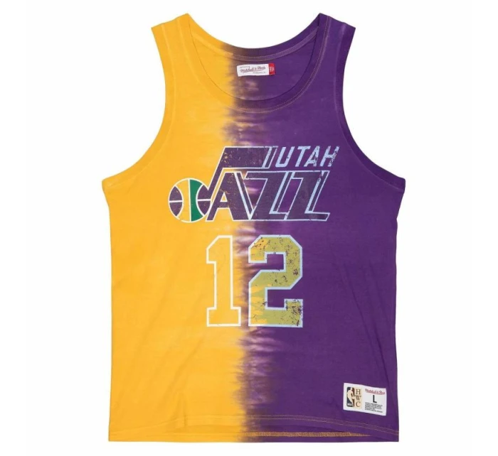 Bavlněné tričko Mitchell & Ness NBA Utah Jazz John Stockton Tie Dye - TTNK3206-UJAYYJSTYWPR