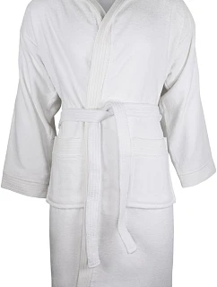 Velour Bathrobe Župan s kapucí model 22527411 white - The One Towelling