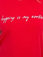 Nakupování je moje kardio červená halenka