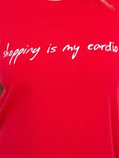 Nakupování je moje kardio červená halenka