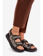 Dámské Vzorované Textilní Sandály Se Zlatými model 21688030 - Boto Dámské Vzorované Textilní Sandály Se Zlatými model 21688030 - Boto