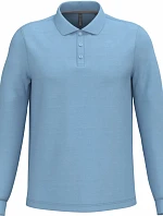 Kariban K 243 Pánské piqué polo s dlouhým rukávem 20.K243 sky blue