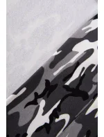 Mikina s dlouhými zády moro grey+black