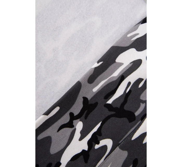 Mikina s dlouhými zády moro grey+black