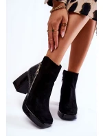 Boty Na Vysokém Podpatku Vzor Černá model 21600576 - Boto