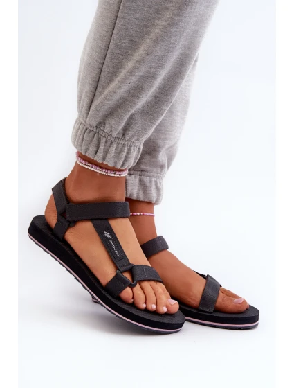 Dámské Sportovní Sandály model 21666215 Tmavě šedé - 4F Dámské Sportovní Sandály model 21666215 Tmavě šedé - 4F