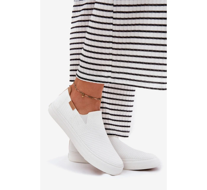 Dámské Tenisky SlipOn Big Star model 21693204 Bílé - Big Star Shoes Dámské Tenisky SlipOn Big Star model 21693204 Bílé - Big Star Shoes