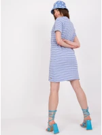 Šaty D16054M30315A bílé a modré Šaty D16054M30315A bílé a modré