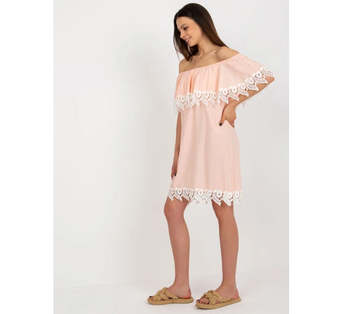 Sukienka LK SK 506987.04X brzoskwiniowy Sukienka LK SK 506987.04X brzoskwiniowy