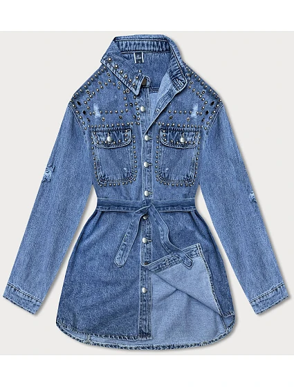 Dámská modrá džínová bunda oversize (M6957) Dámská modrá džínová bunda oversize (M6957)