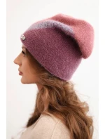 Dámská čepice z modalu a viskózy s ozdobným knoflíkem ecru