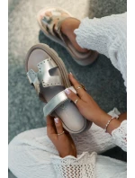 Dámské Pantofle Z Přírodní Kůže Na Platformě Zazoo 40440 Zlaté Dámské Pantofle Z Přírodní Kůže Na Platformě Zazoo 40440 Zlaté