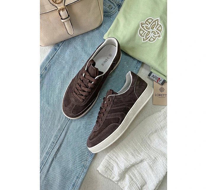 Sneakersy z veluru Vinceza 95400 Čokoládové